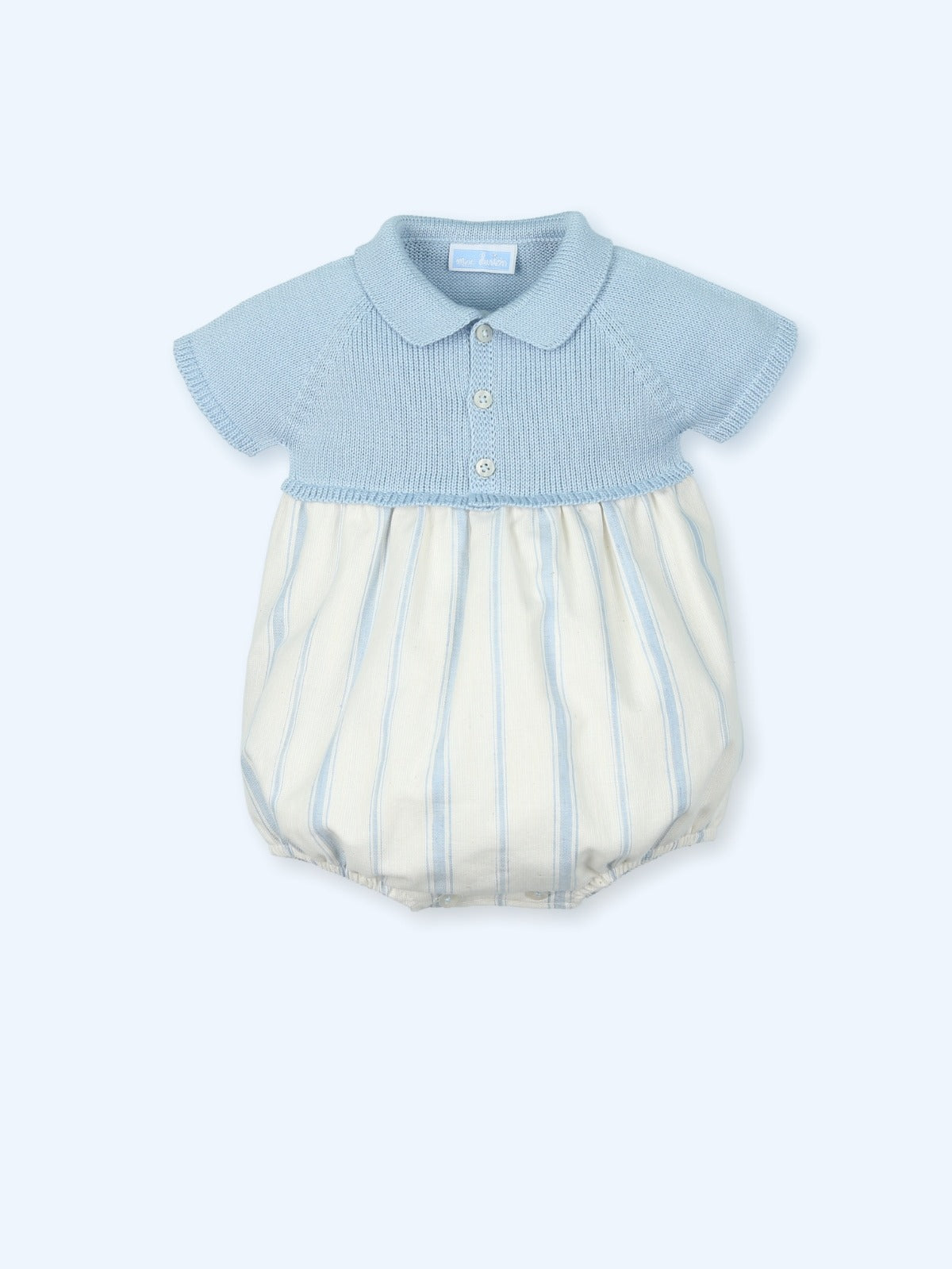 Baby Blue Linen Romper