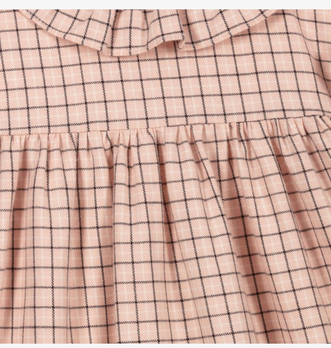 Girls Pink Checkered Dreas