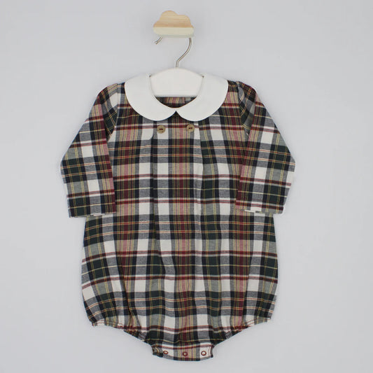 Plaid Unisex Romper