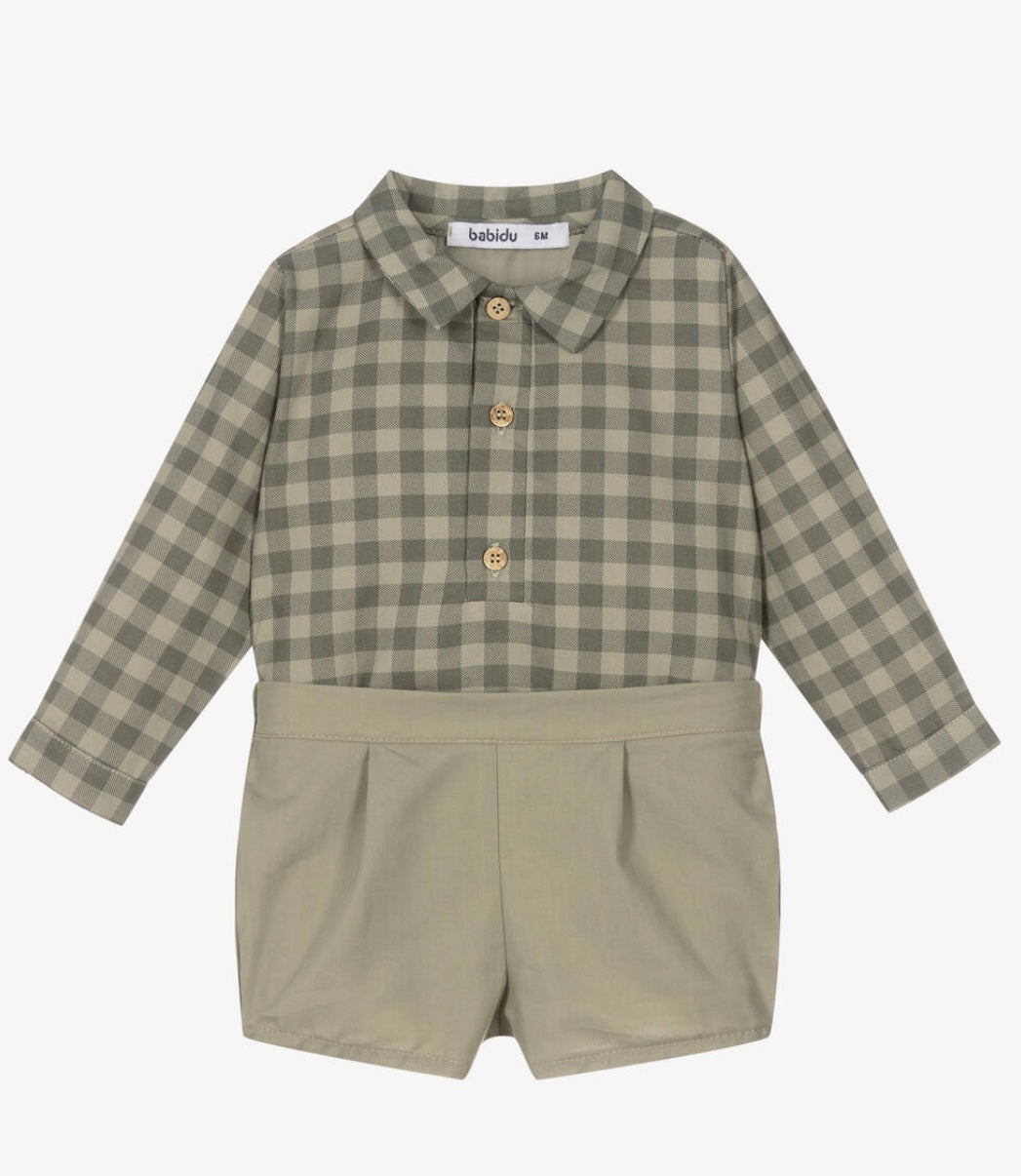 Boys Green Short Set