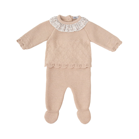 Girls Cream Matching Set